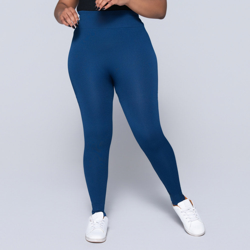 Royal Blue Ribbed Gym Leggings