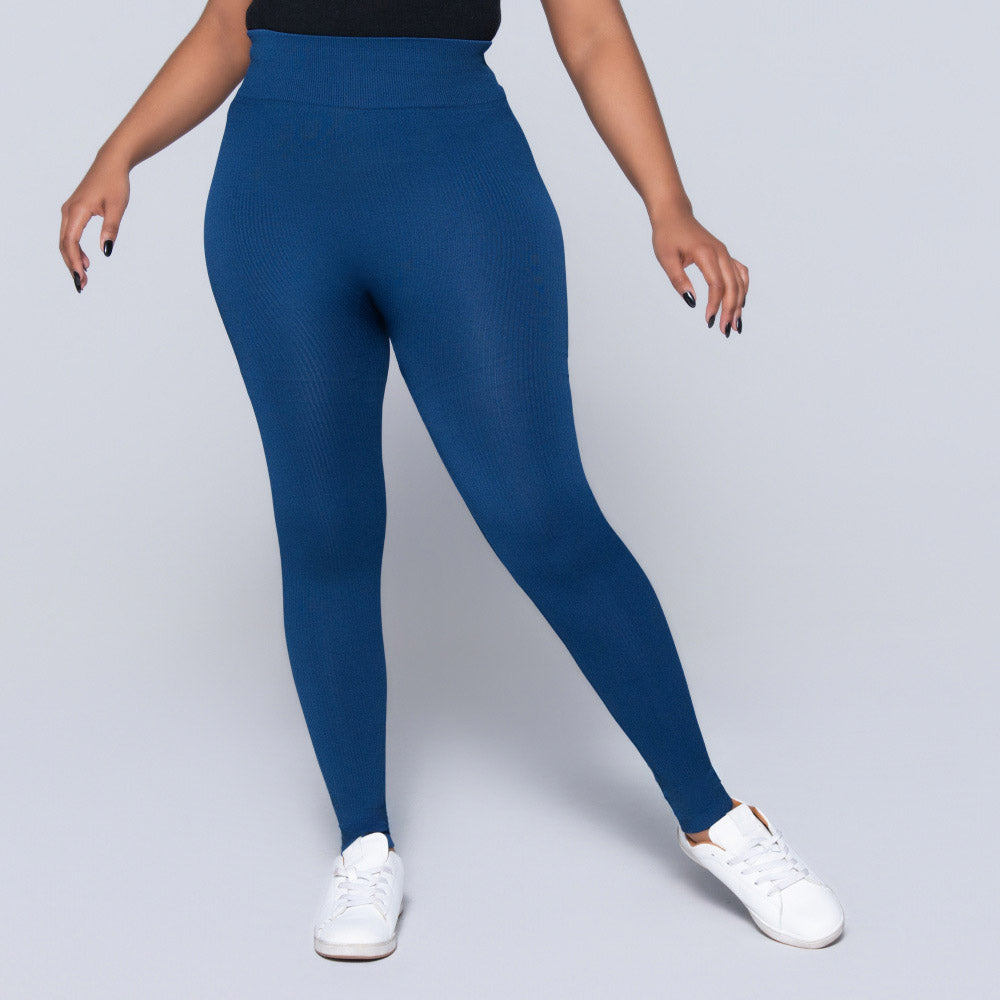 Royal Blue Ribbed Gym Leggings
