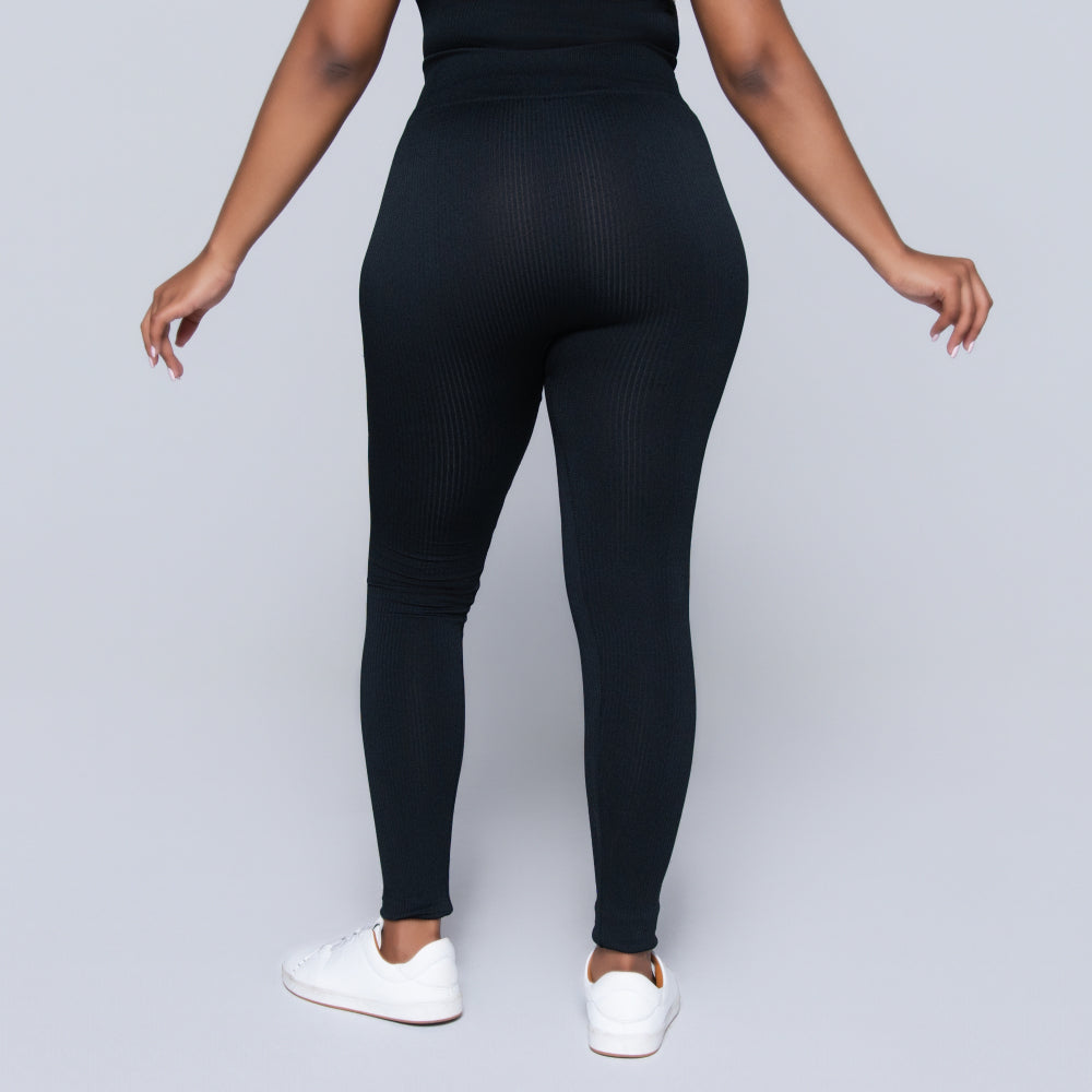 Black Frill Edit Gym Pants
