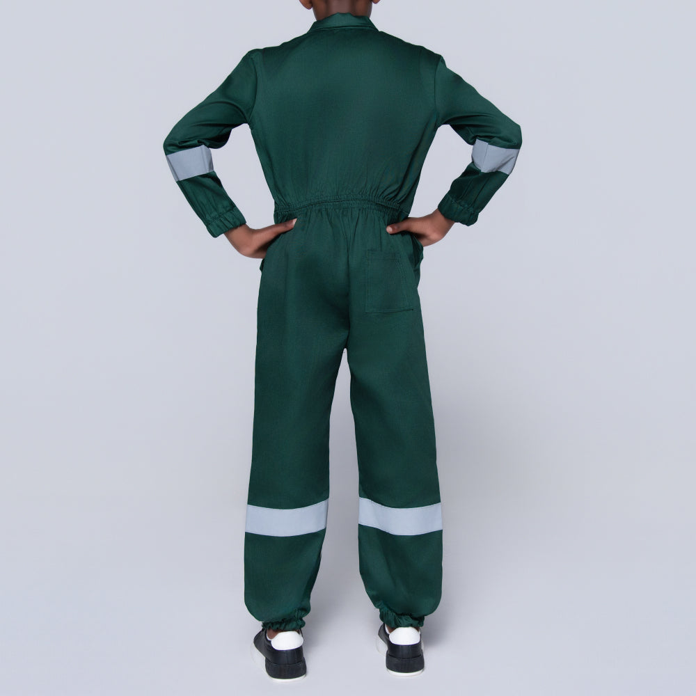 Boys Bottle Green Worksuit