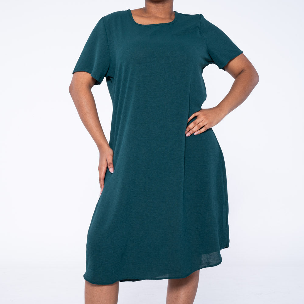 Bottle Green Plus Size Airflow Tunic