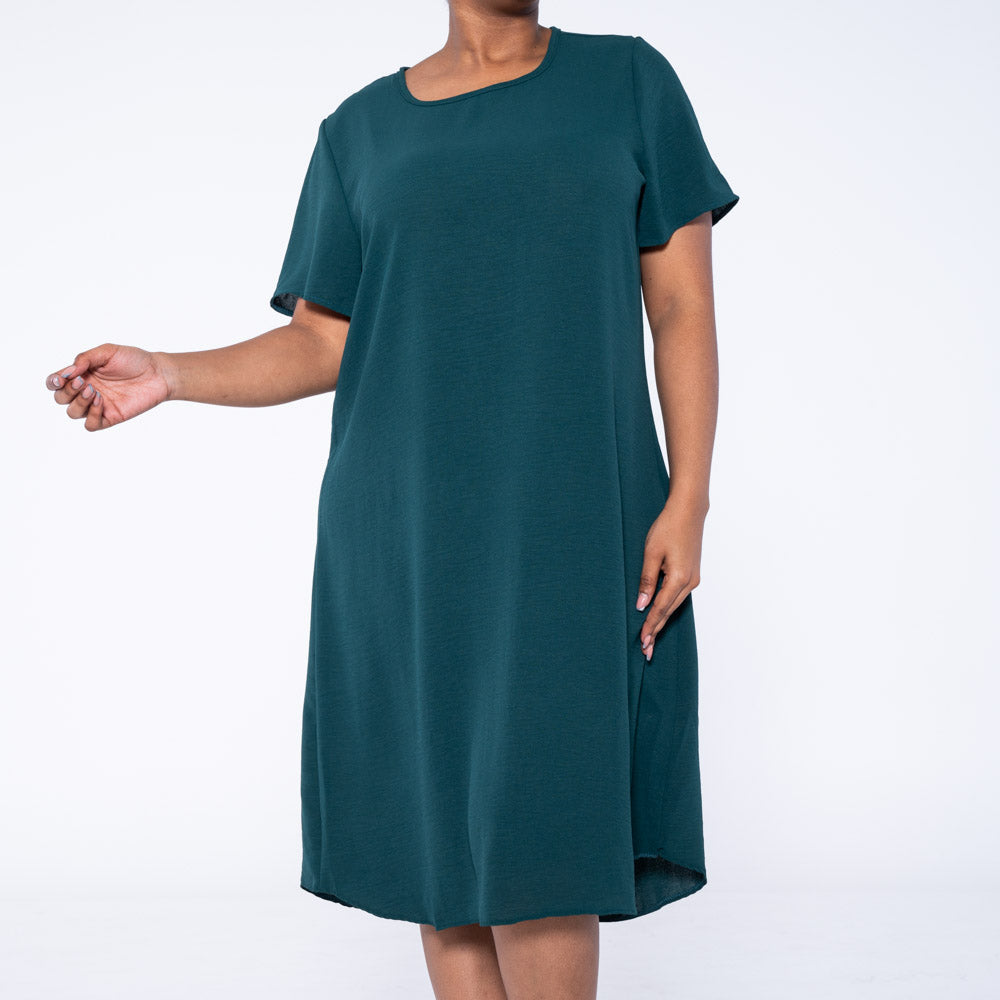 Bottle Green Plus Size Airflow Tunic