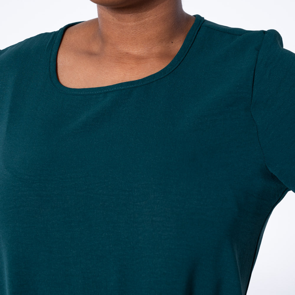 Bottle Green Plus Size Airflow Tunic