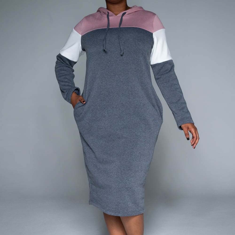 Plus Size Spun Poly Hooded Tunic