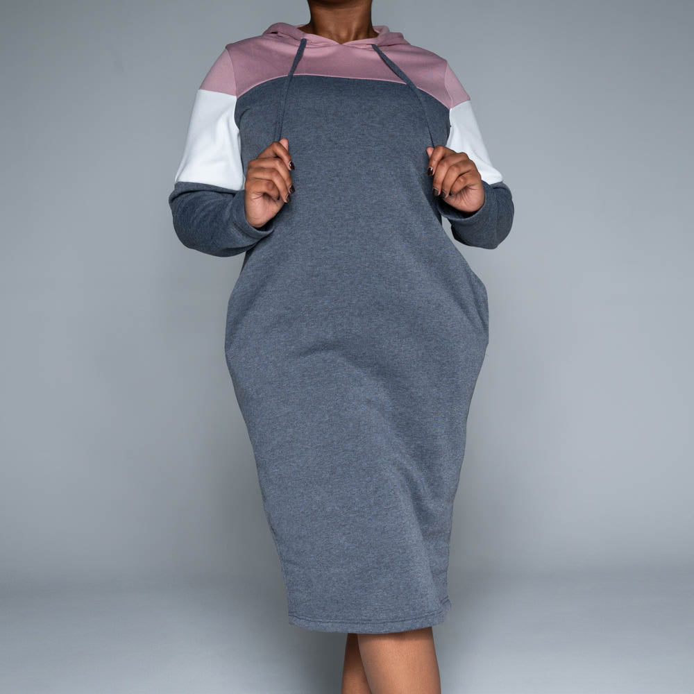 Plus Size Spun Poly Hooded Tunic