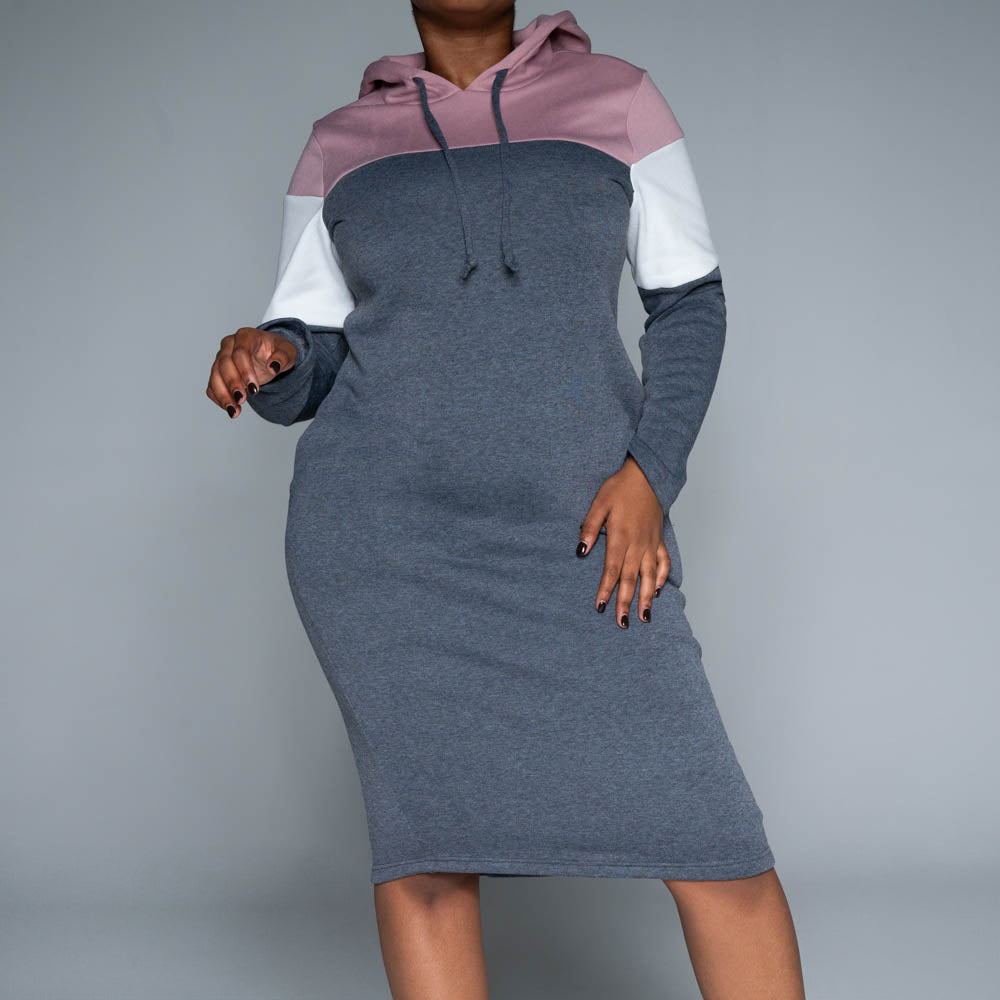Plus Size Spun Poly Hooded Tunic