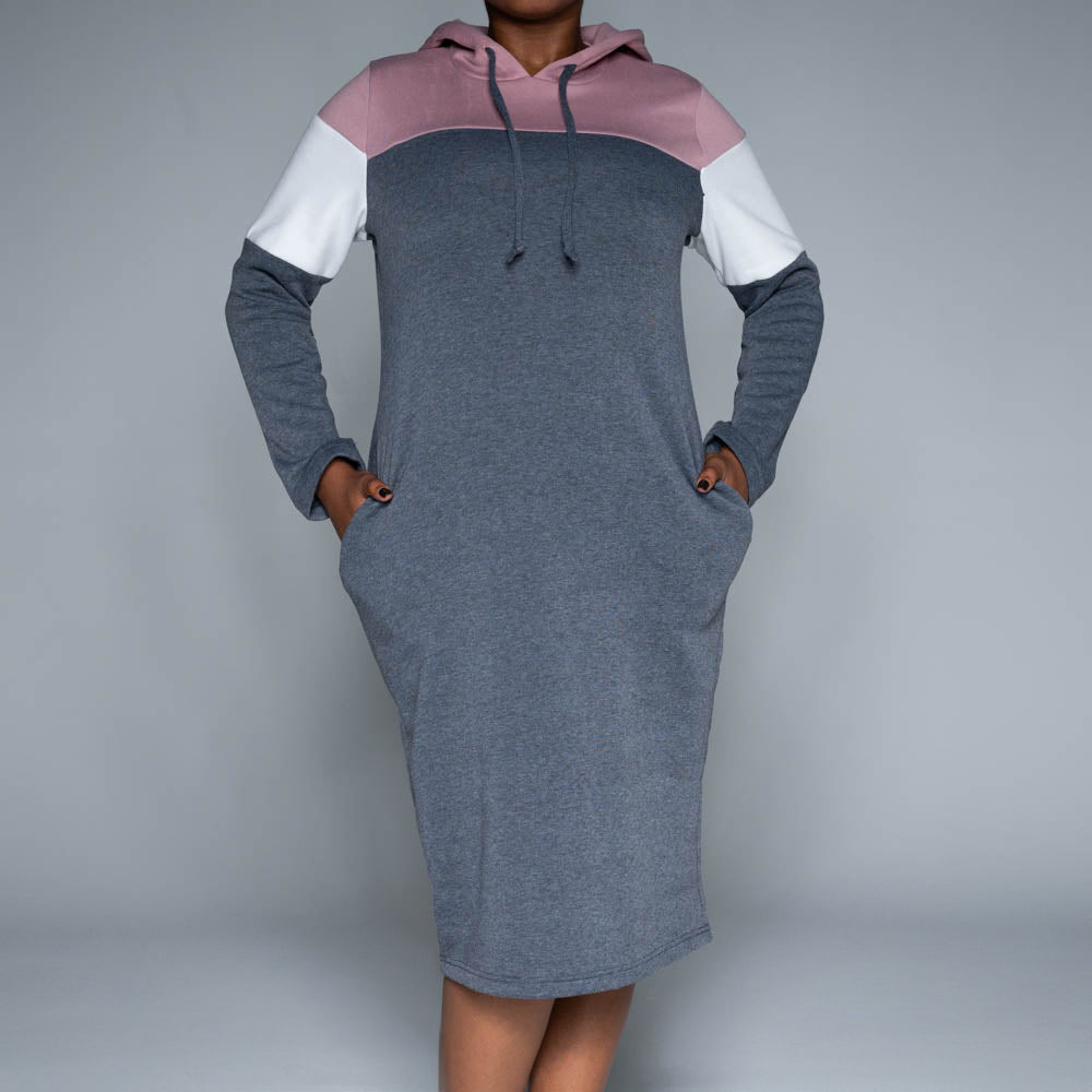 Plus Size Spun Poly Hooded Tunic