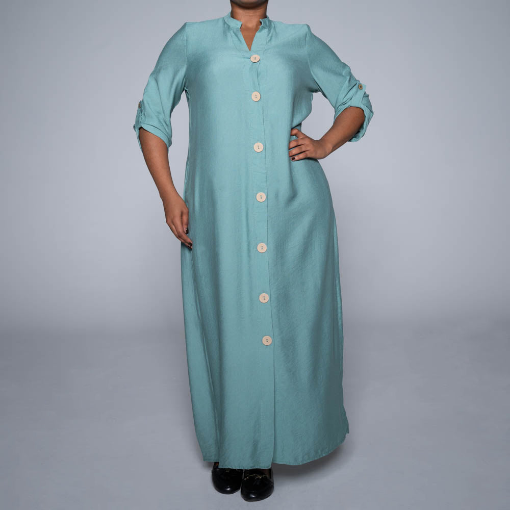 Sage Button Down Front Tunic