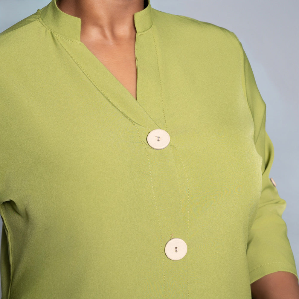 Plus Size Chartreuse Tunic