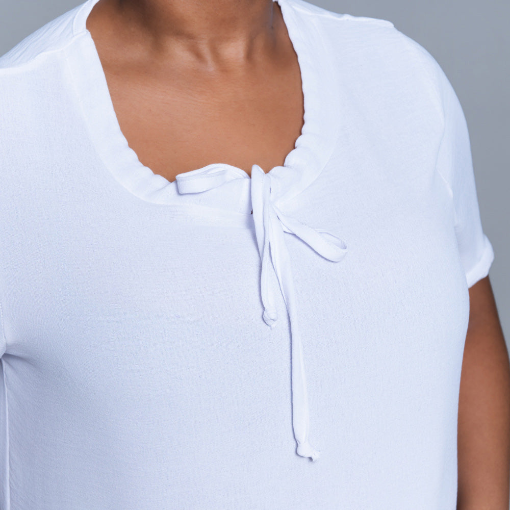 Plus Size Optical White Airflow Tunic