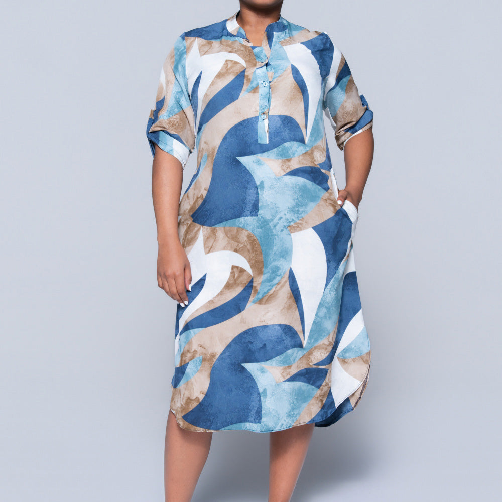 Plus Size Printed Tunic