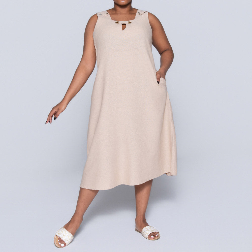 Plus Size Plain Short Sleeve Tunic