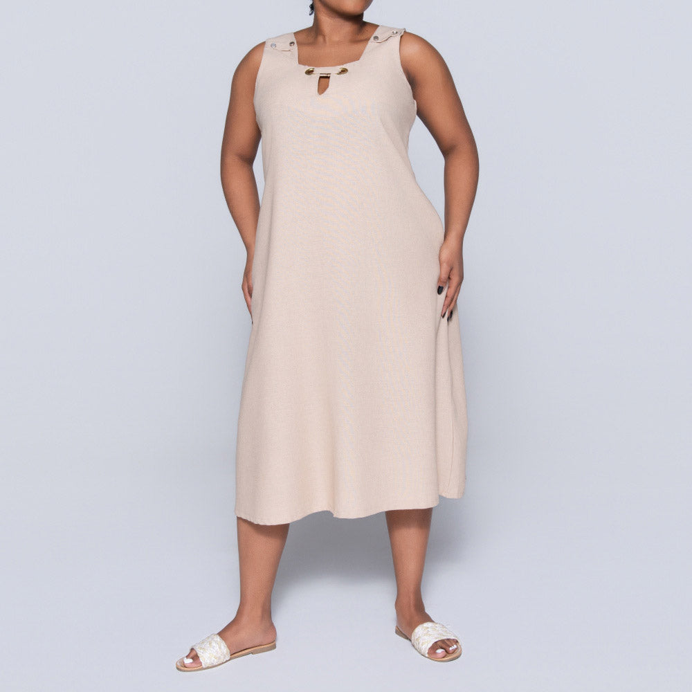 Plus Size Plain Short Sleeve Tunic