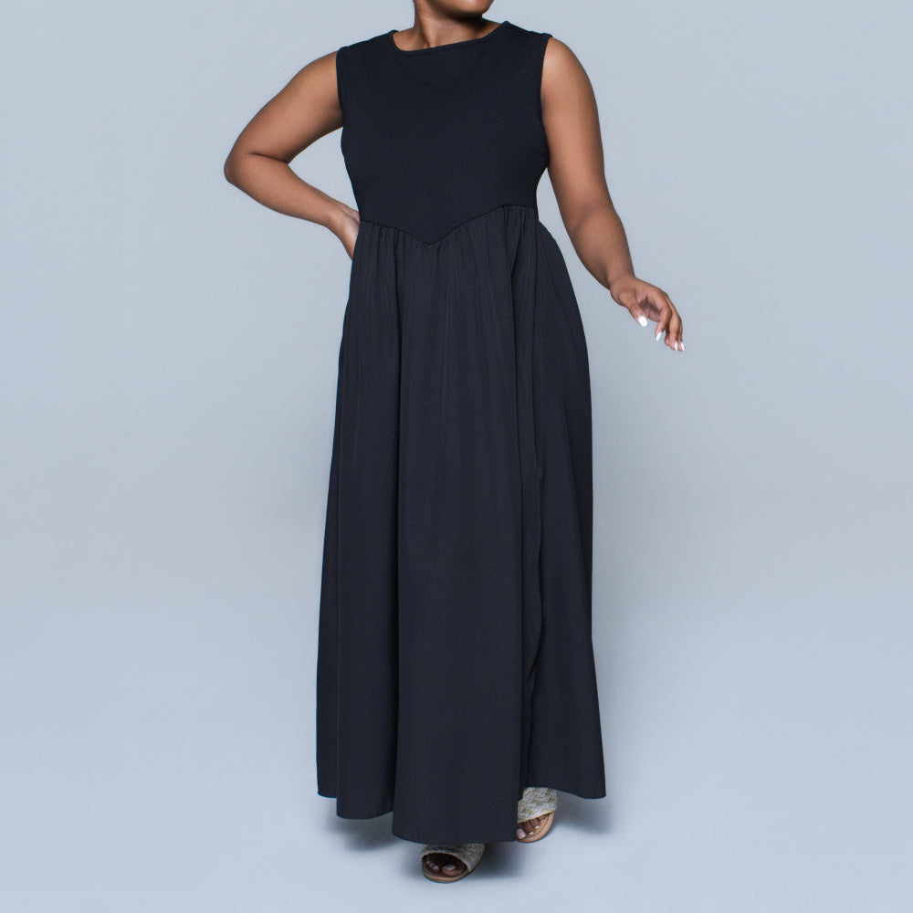 Plus Size Scuba Contrast Dress