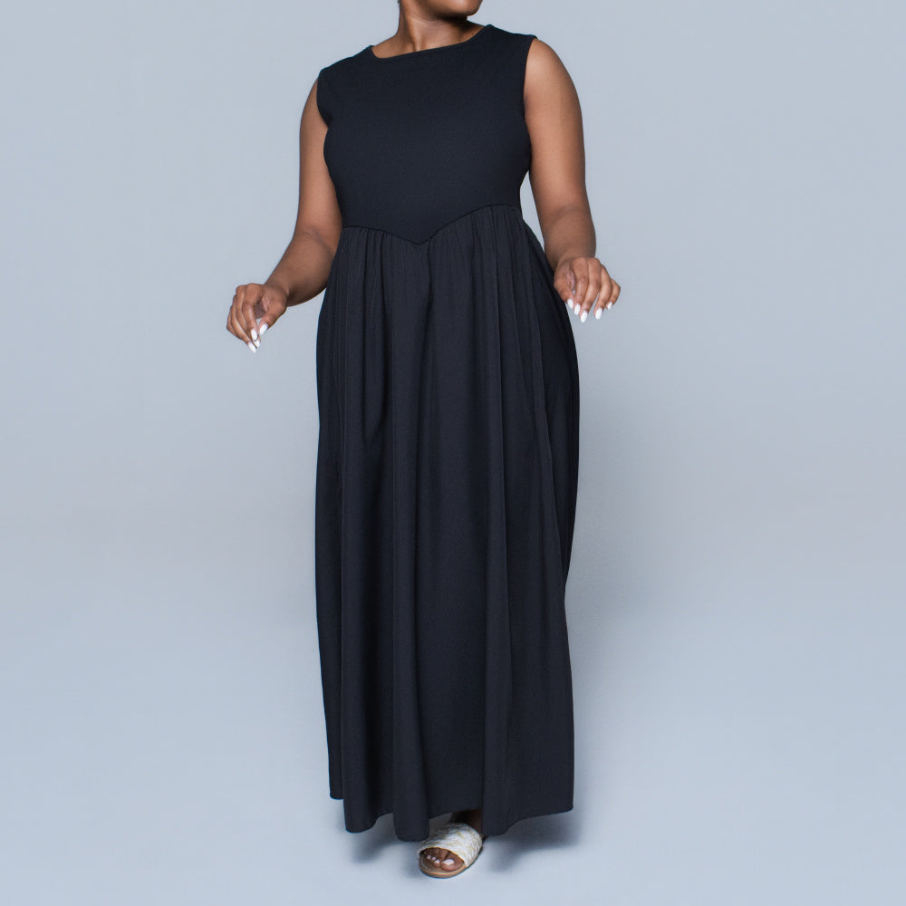 Plus Size Scuba Contrast Dress