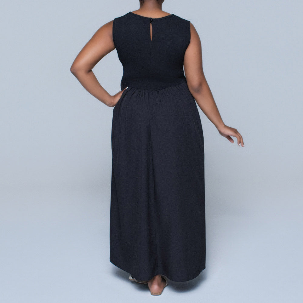 Plus Size Scuba Contrast Dress
