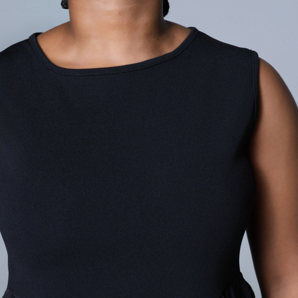 Plus Size Scuba Contrast Dress