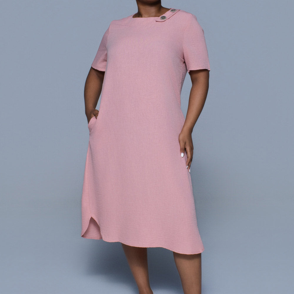 Plus Size Rose Short Sleeve Ladies Tunic