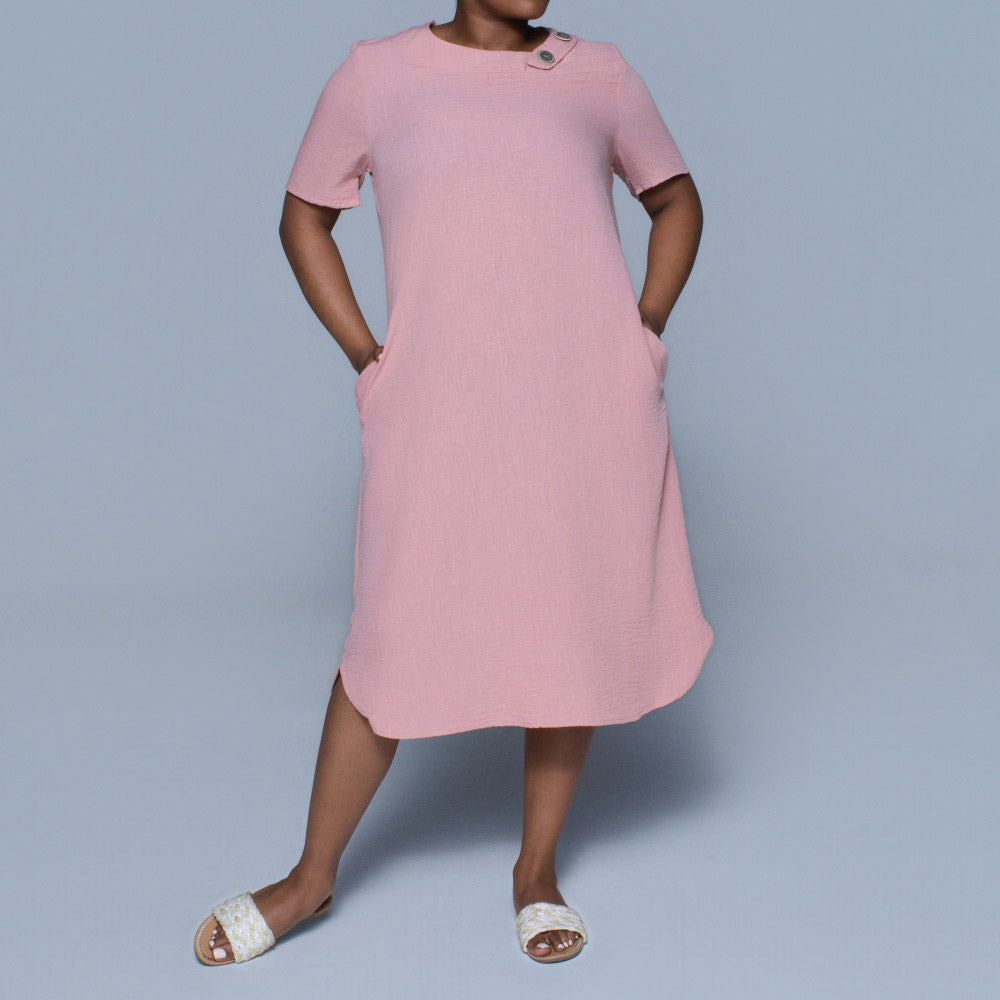Plus Size Rose Short Sleeve Ladies Tunic