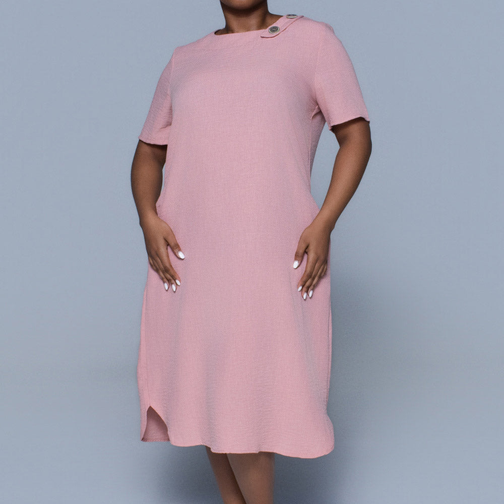 Plus Size Rose Short Sleeve Ladies Tunic
