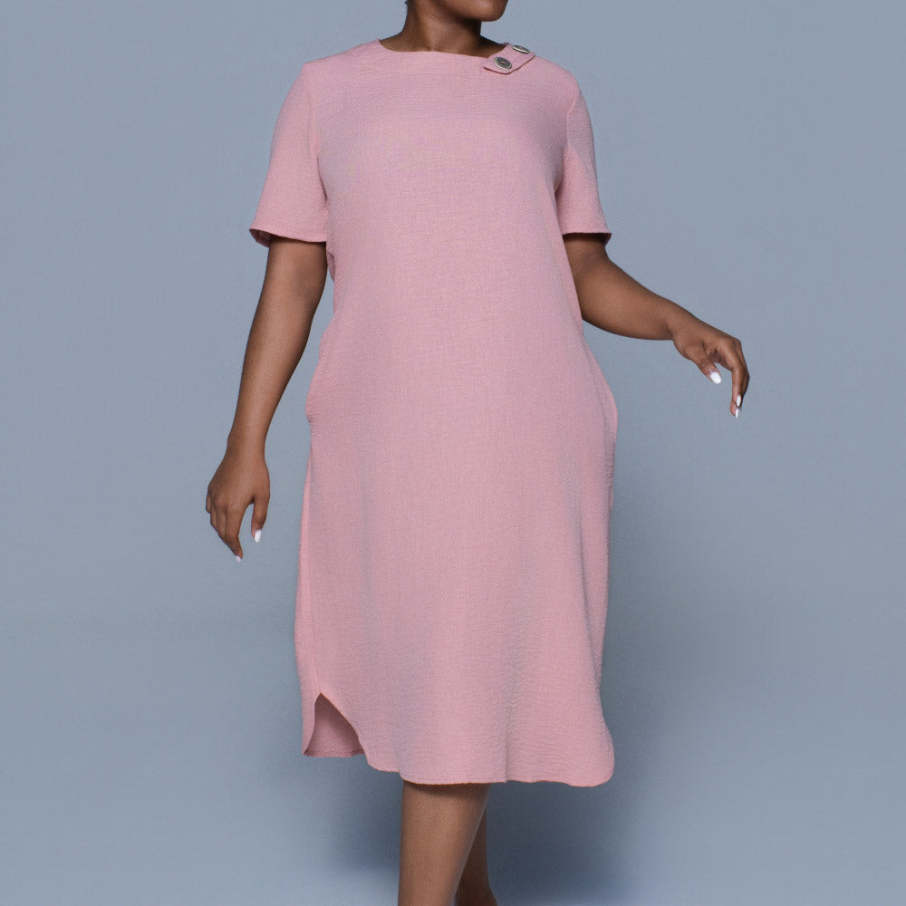 Plus Size Rose Short Sleeve Ladies Tunic