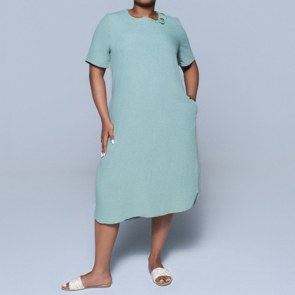 Plus Size Sage Short Sleeve Ladies Tunic