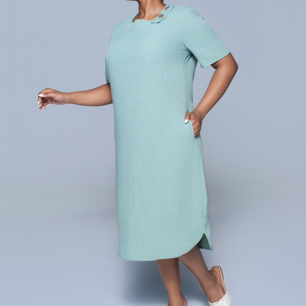 Plus Size Sage Short Sleeve Ladies Tunic