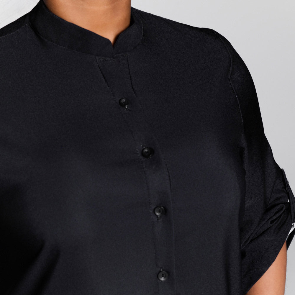 Black Plus Size Floral Print Summer Tunic