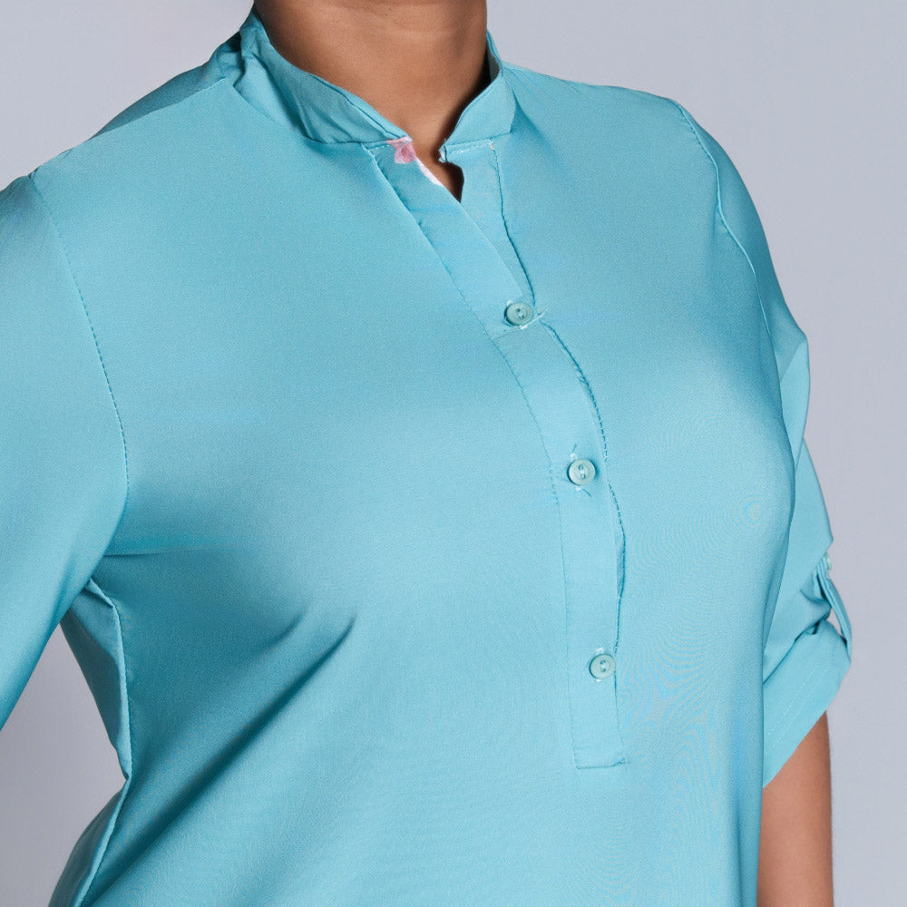 Sage Plus Size Floral Print Summer Tunic
