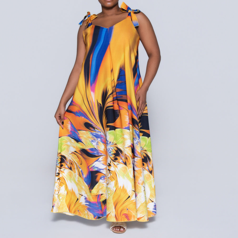 Plus Size Printed Summer Dress