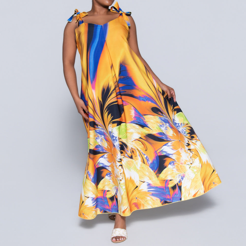 Plus Size Printed Summer Dress