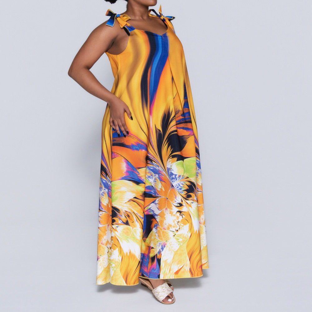 Plus Size Printed Summer Dress