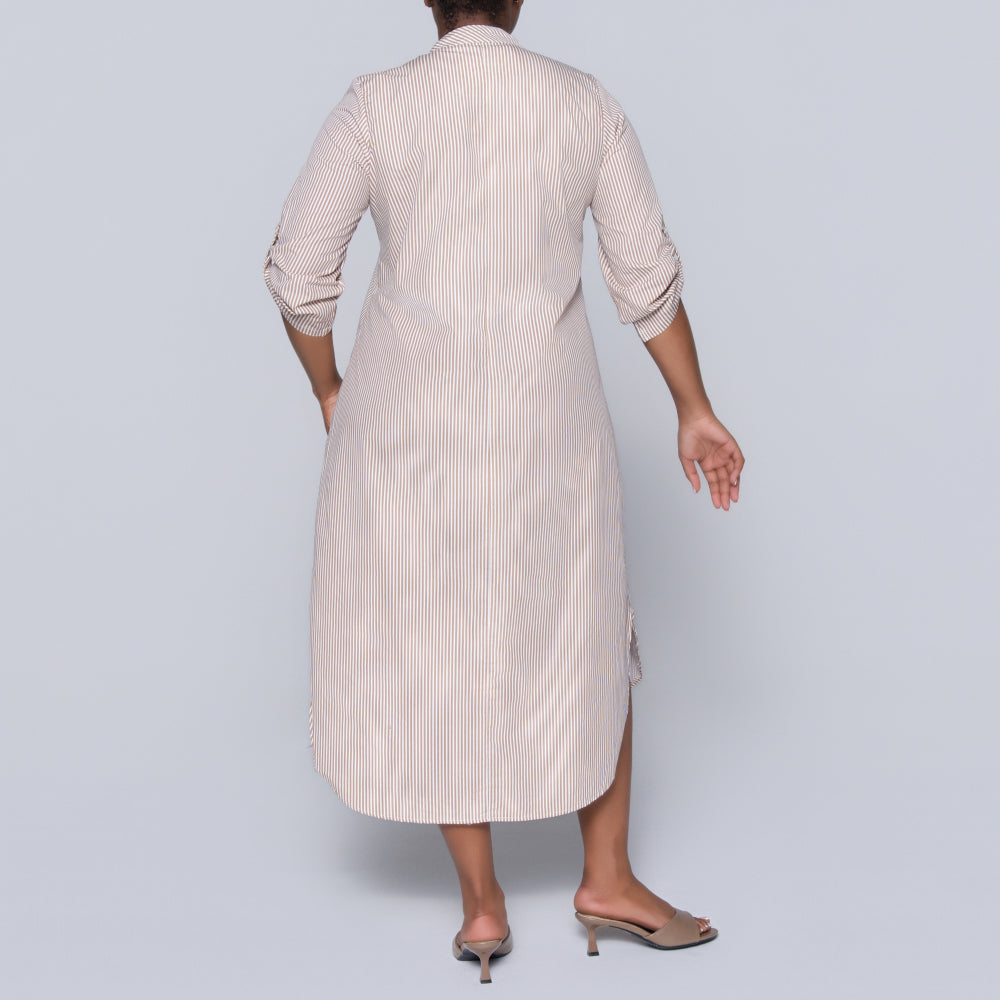 Mocca Plus Size Cotton Striped Tunic