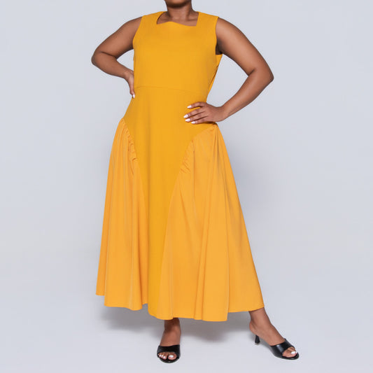 Plus Size Sleeveless Panel Dress