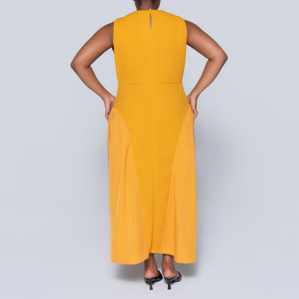 Plus Size Sleeveless Panel Dress