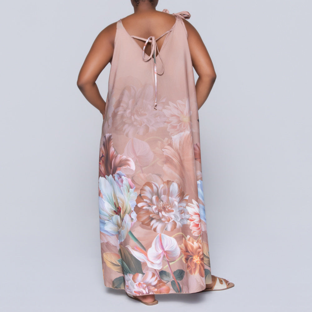 Plus Size Border Print Dress