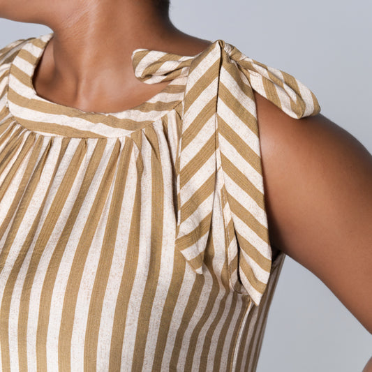 Plus Size Striped Tiered Tunic