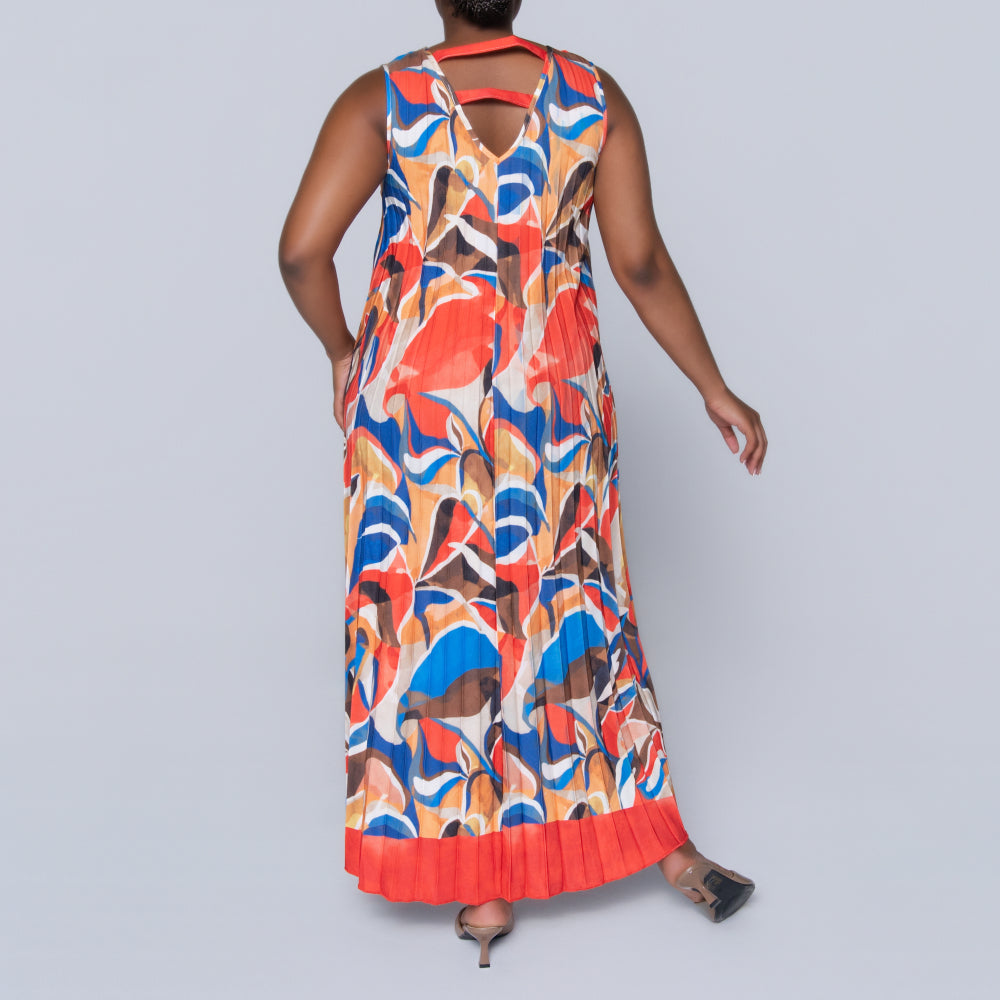 Plus Size Pleated Dress