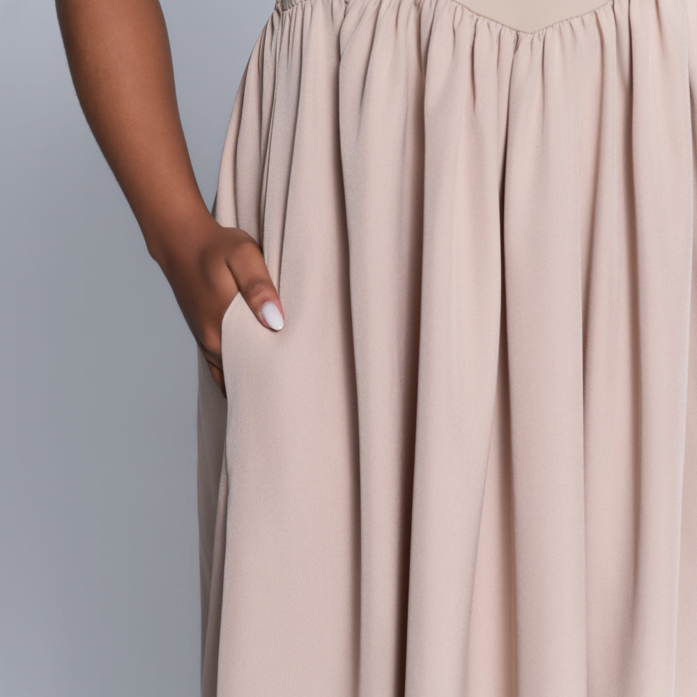 Stone Plus Size Sleeveless Dress