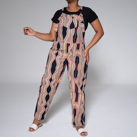 Printed Linen Jumpsuit