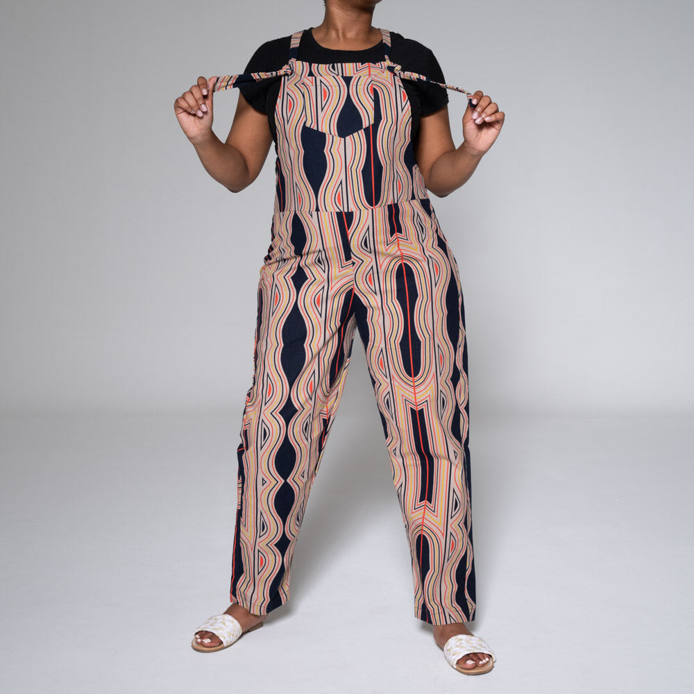 Printed Linen Jumpsuit