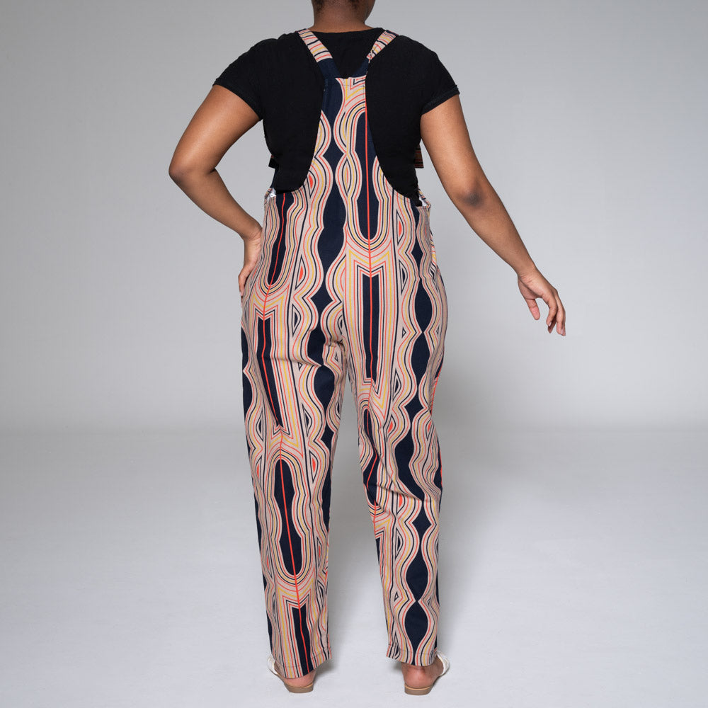 Printed Linen Jumpsuit
