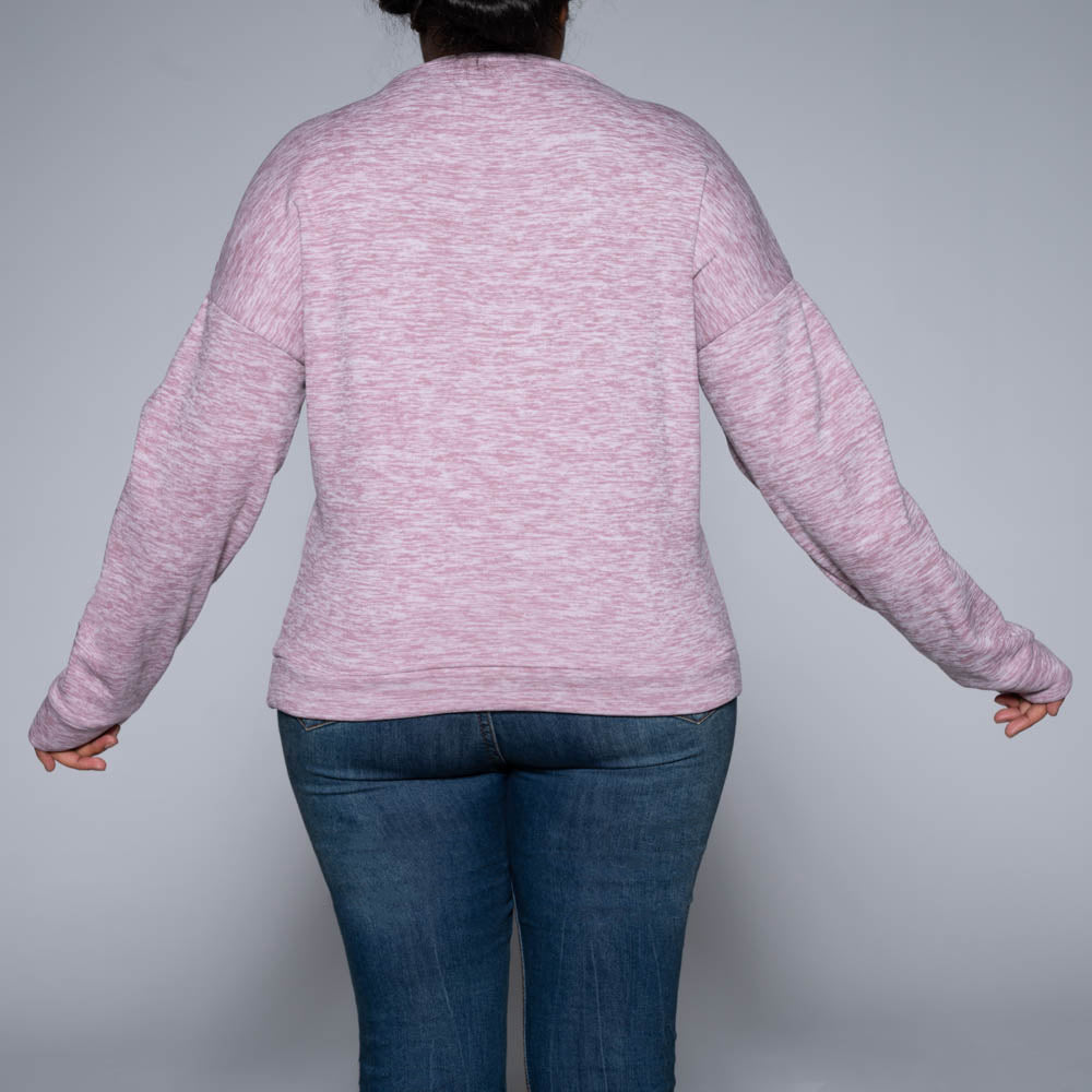 Front Print Mink Long Sleeve Top