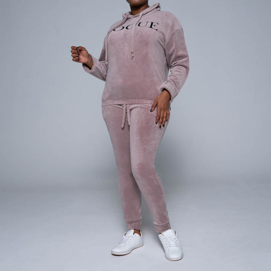 Mauve Velour Track Top