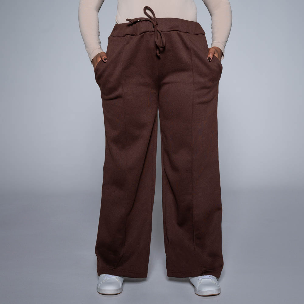 Chocolate Spun Poly Track Pants