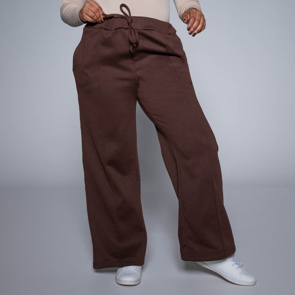 Chocolate Spun Poly Track Pants
