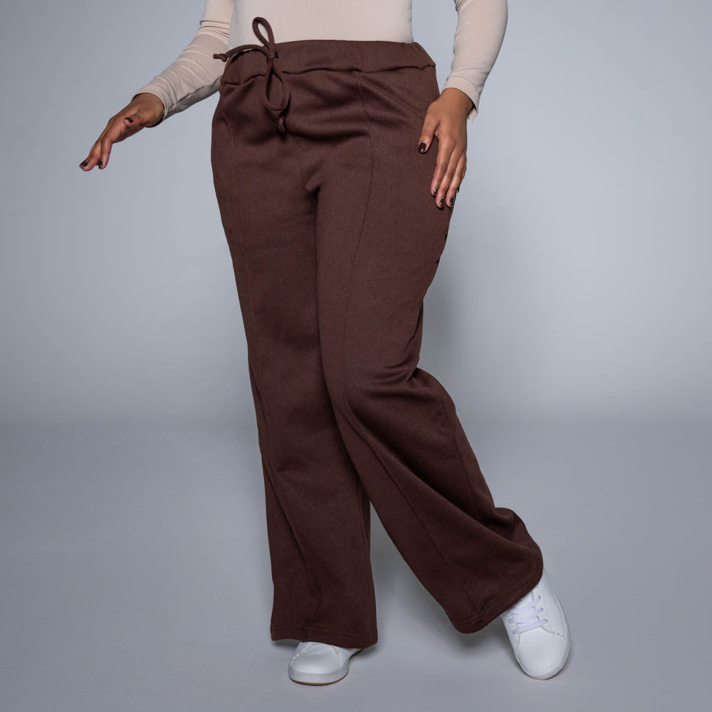 Chocolate Spun Poly Track Pants