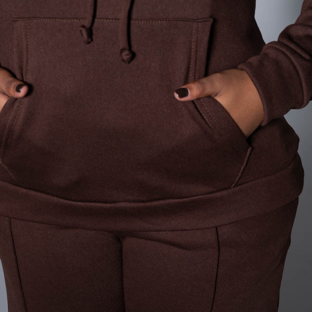 Chocolate Hooded Track Top