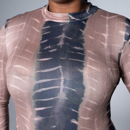 Printed Turtle Neck Dress