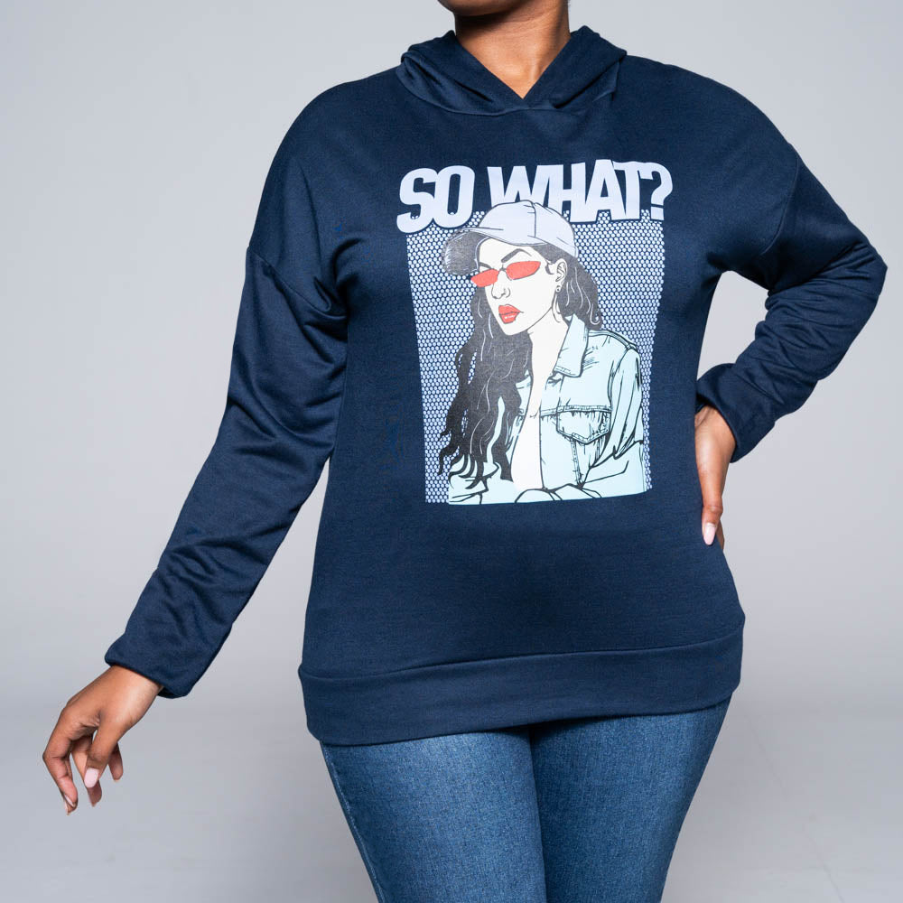 Printed Hooded Top